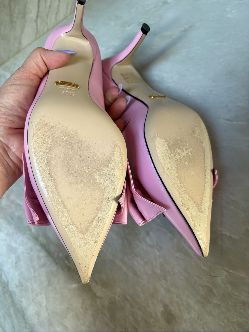 Gucci Queen Margaret Bee Bow sz 38.5 heels shoes - Picture 8 of 9